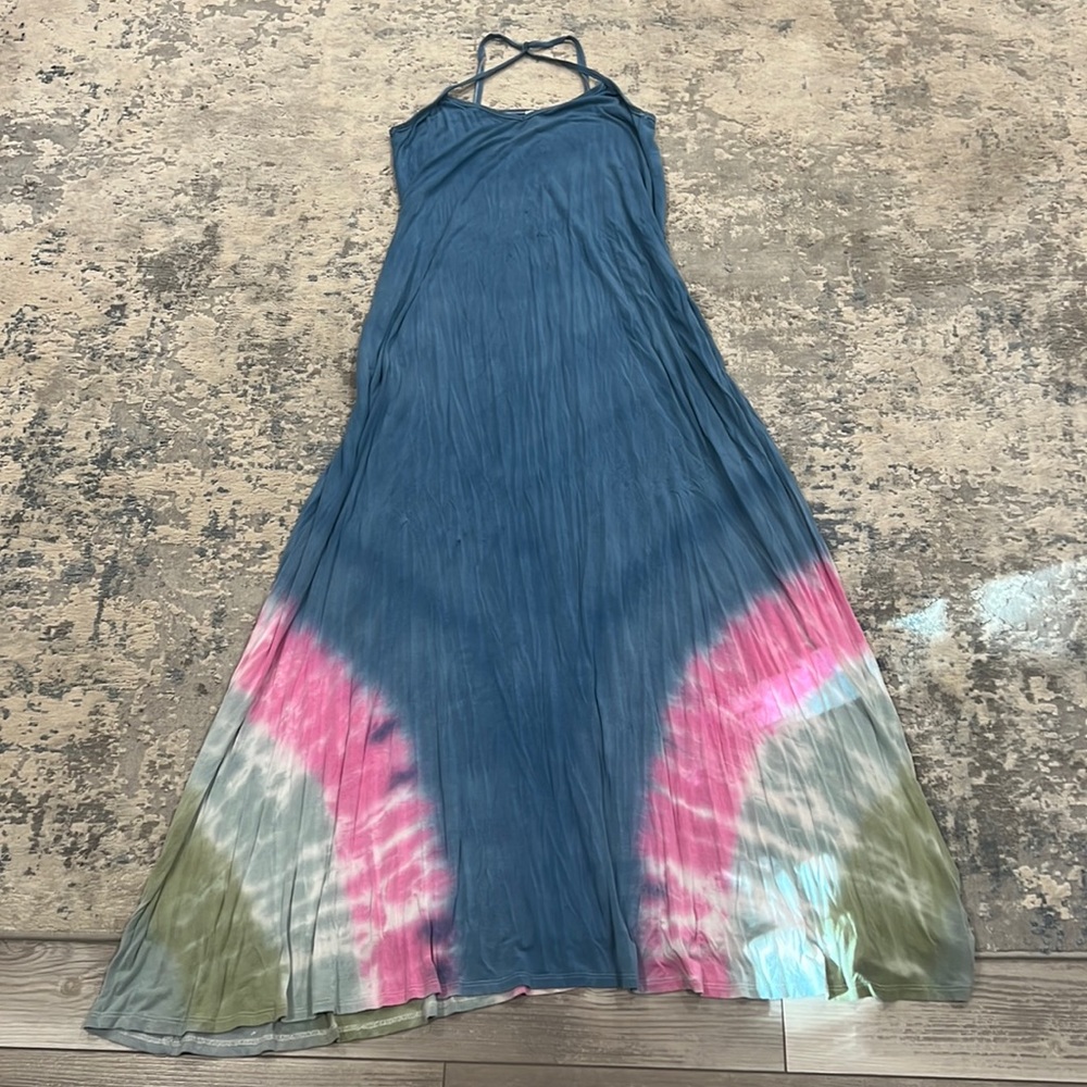 Tie die maxi dress